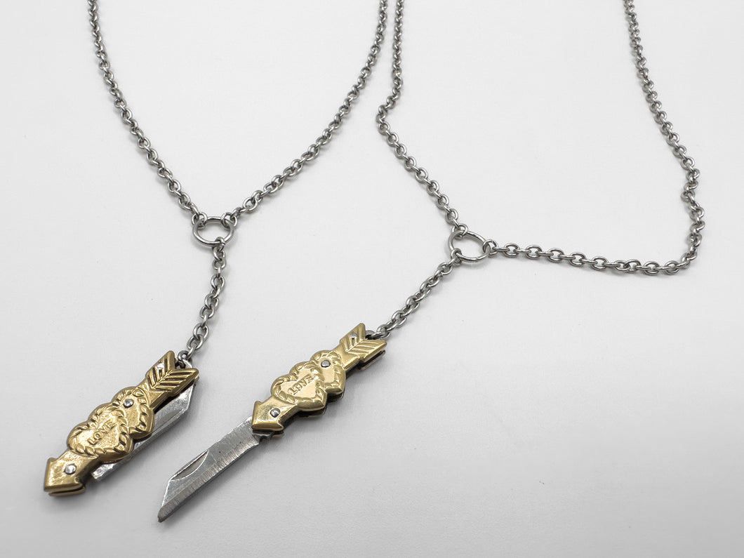 Gold Love Knife rosary